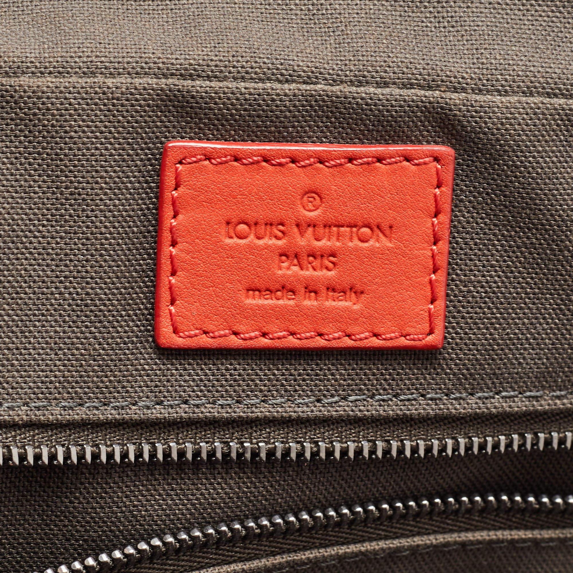 Louis Vuitton Orange Damier Infini Leather Porte Documents Voyage Briefcase 12
