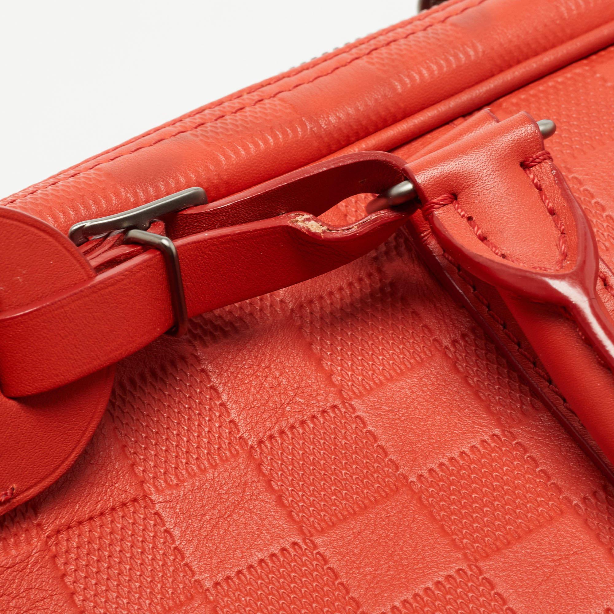 Louis Vuitton Orange Damier Infini Leather Porte Documents Voyage Briefcase 3