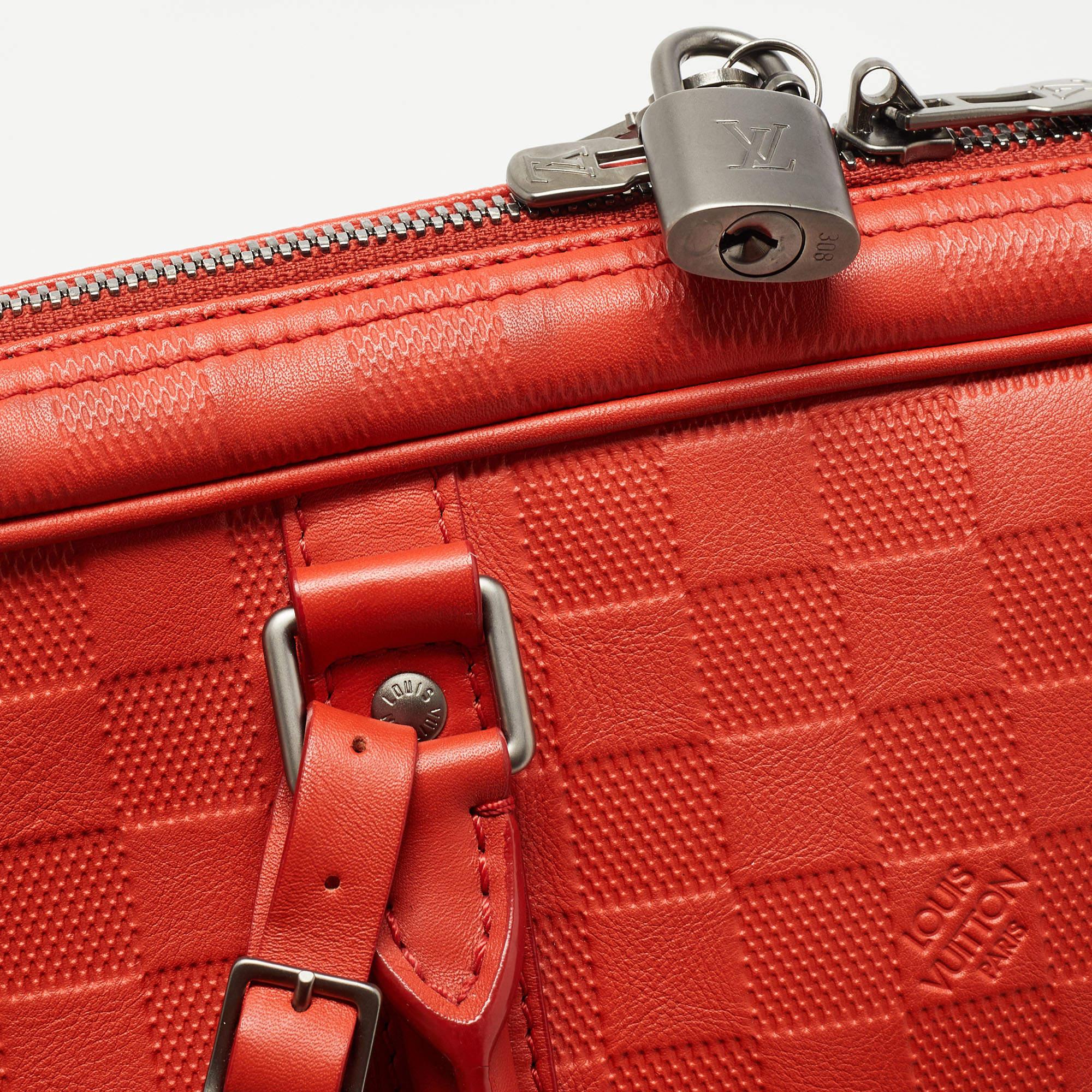 Louis Vuitton Orange Damier Infini Leather Porte Documents Voyage Briefcase 4