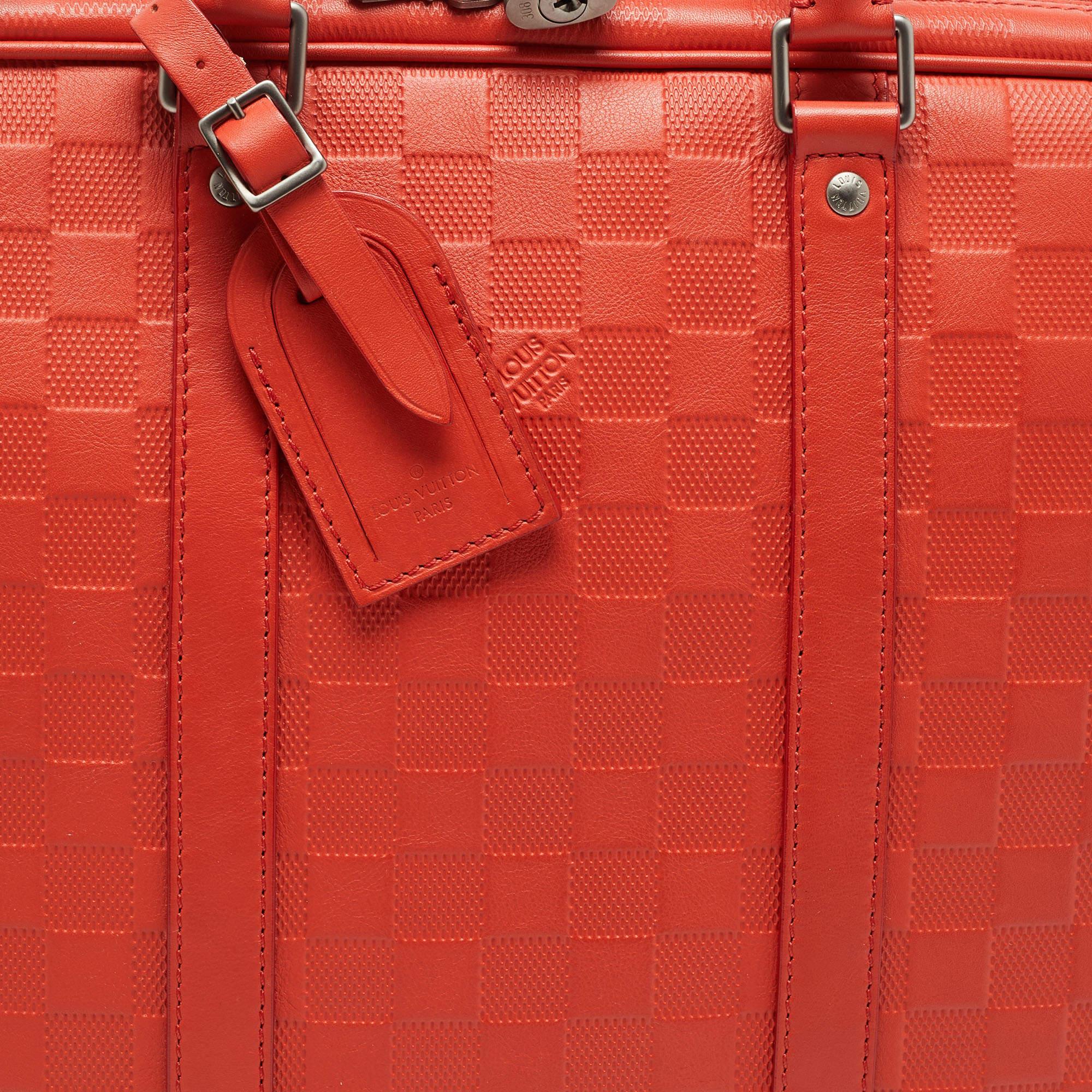 Louis Vuitton Orange Damier Infini Leather Porte Documents Voyage Briefcase 5