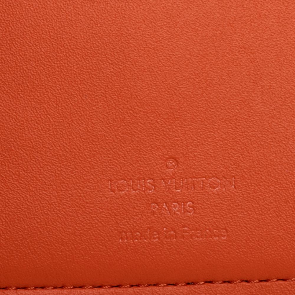 Louis Vuitton Orange Damier Leather Brazza Wallet 5