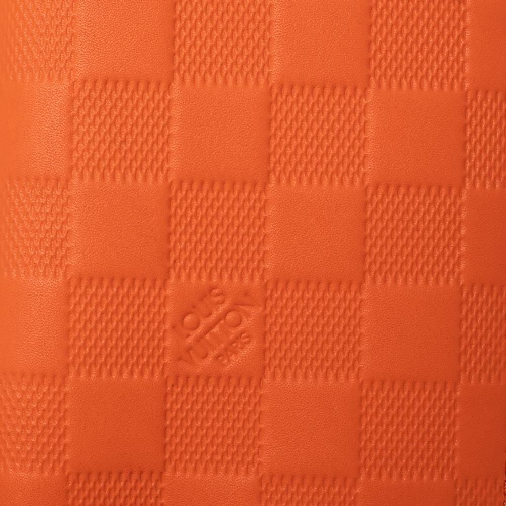 Louis Vuitton Orange Damier Leather Brazza Wallet 6