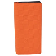Louis Vuitton Orange Damier Leather Brazza Wallet