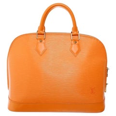 Louis Vuitton Orange Epi Leather Alma Handbag