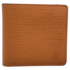 Louis Vuitton Orange Epi Leather Bifold Credit Card Wallet Coin Purse