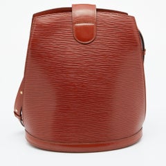 Louis Vuitton - Sac à main en cuir épi orange