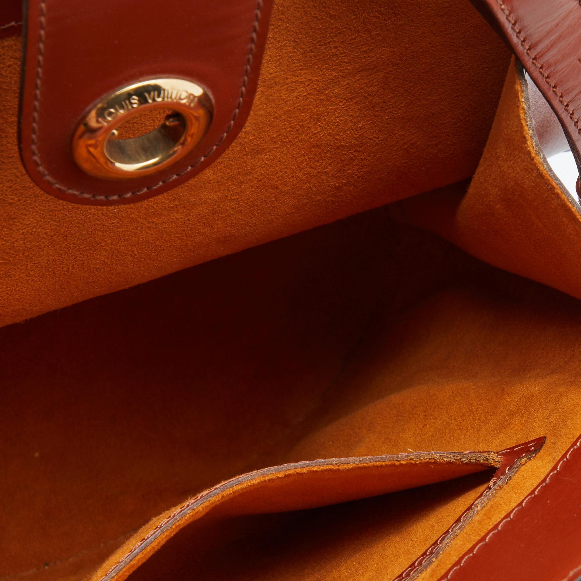 Louis Vuitton Orange Epi Leather Cluny Bag 2