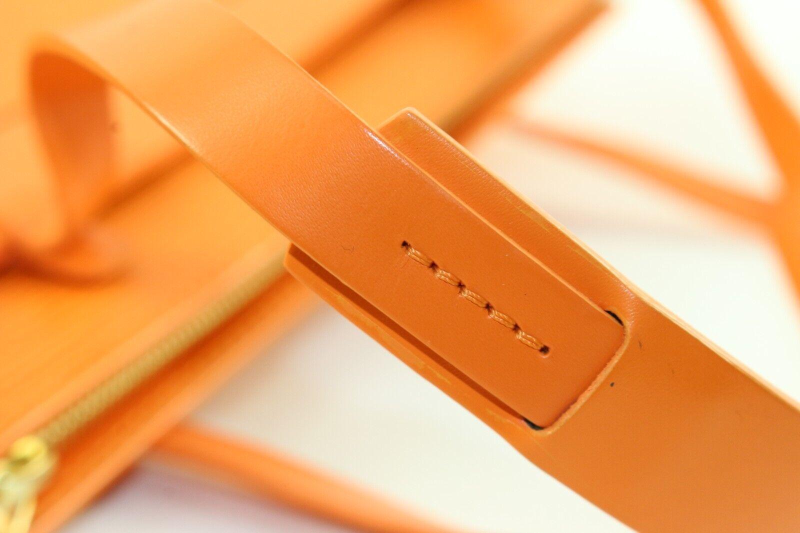 LOUIS VUITTON Orange Epi Leather Croisette Zip Shoulder Bag 1LV1220K For Sale 2