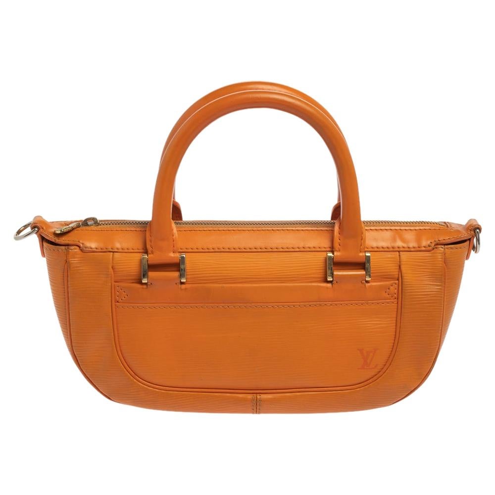 LOUIS VUITTON Marly Handbag in Orange Leather at 1stDibs