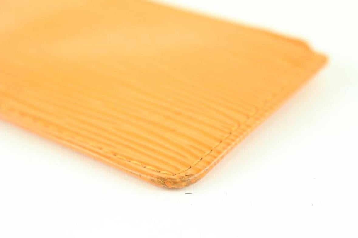 Louis Vuitton Orange Epi Leather Key Pouch Pochette Cles 106lv23 6