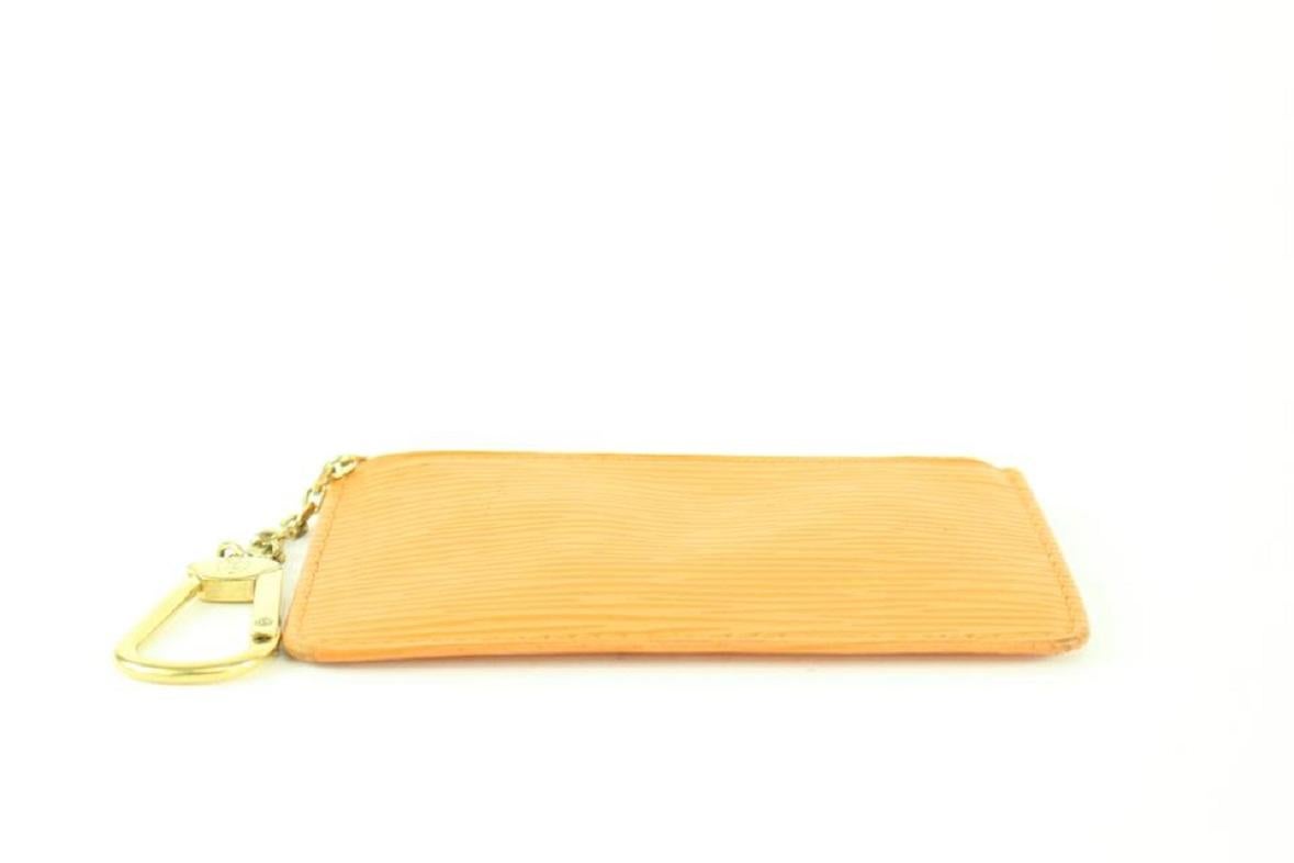 Louis Vuitton Orange Epi Leather Key Pouch Pochette Cles 106lv23 4