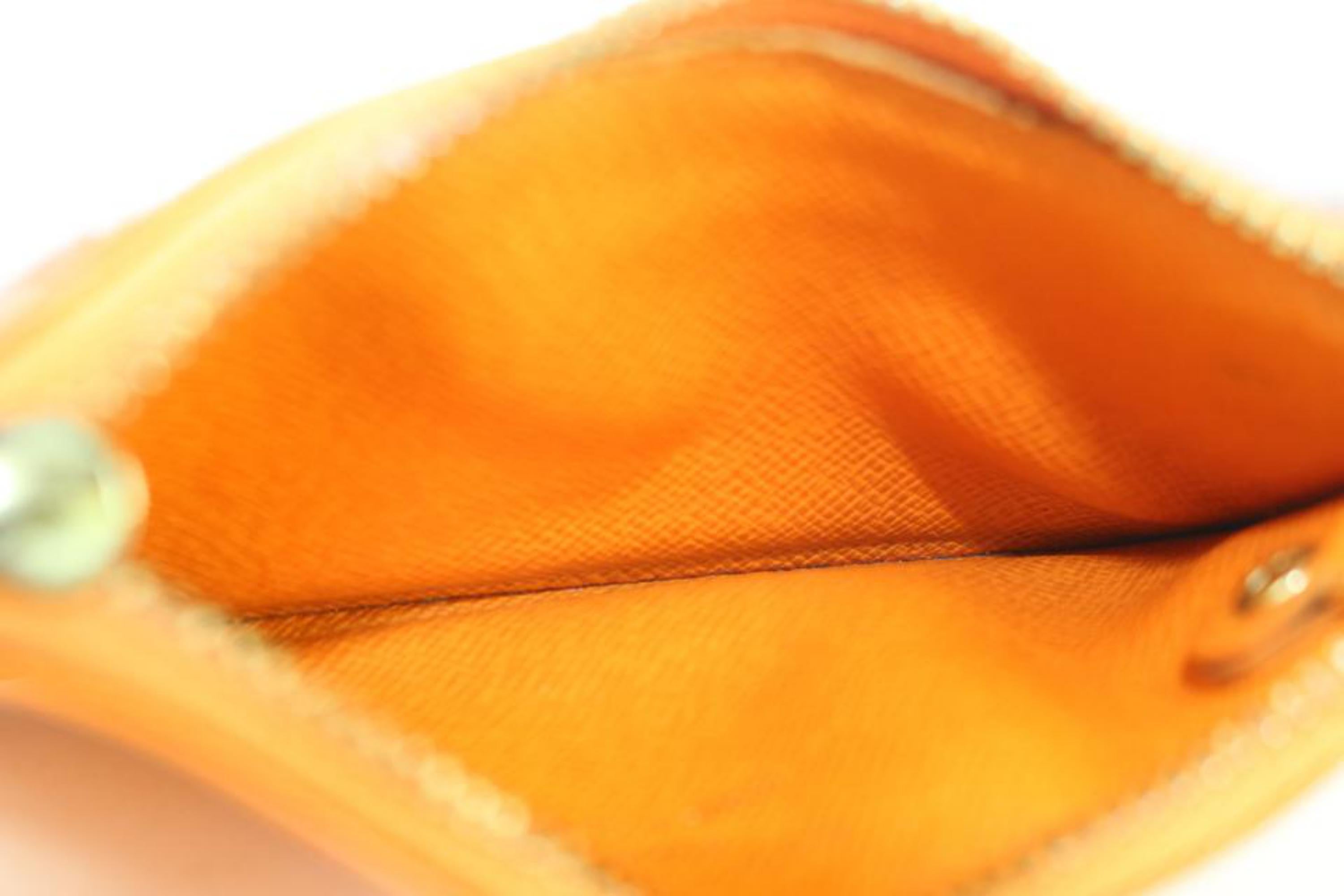 Louis Vuitton Orange Epi Leather Key Pouch Pochette Cles 106lv23 5