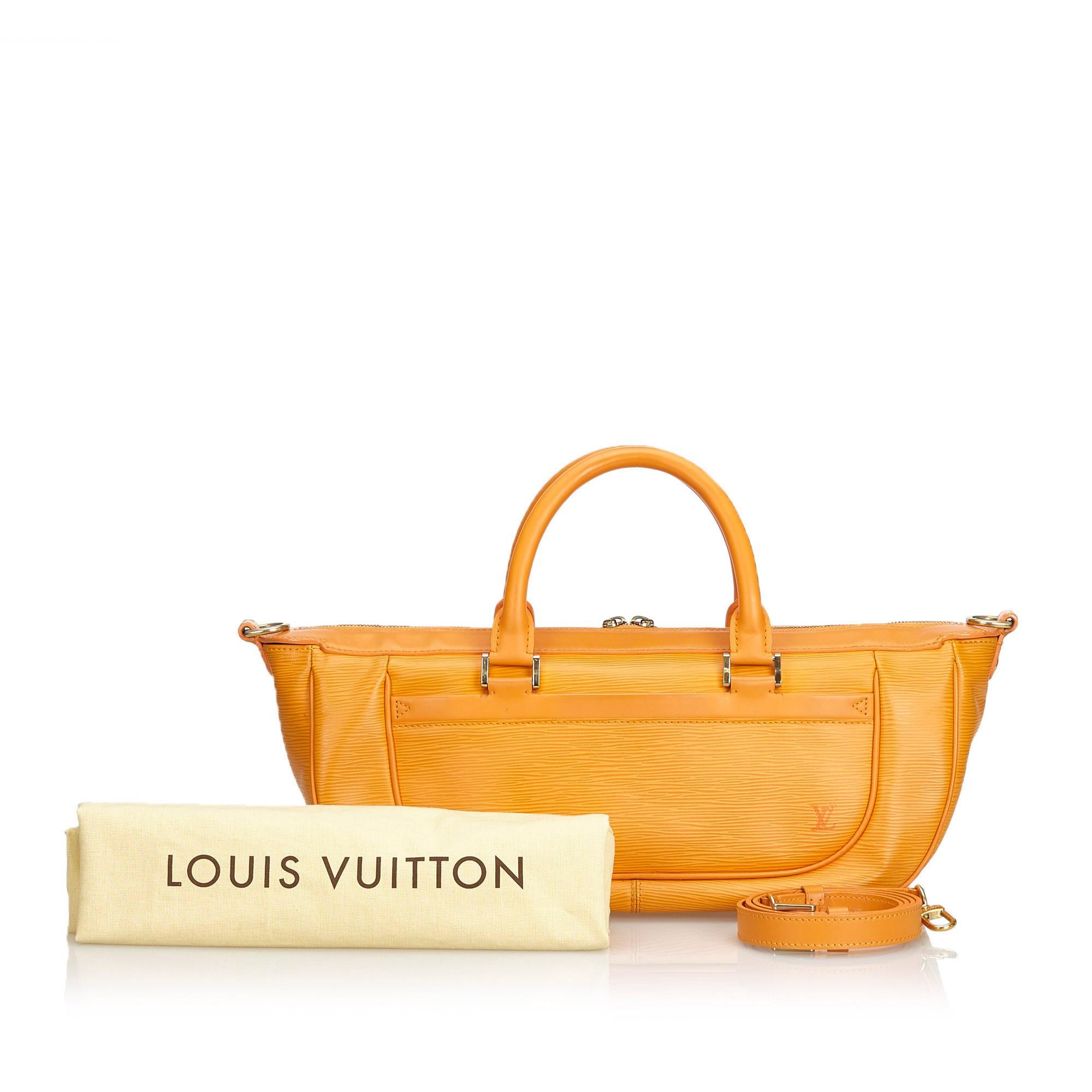 Louis Vuitton Orange Epi Leather Leather Epi Dhanura MM France w/ Dust Bag 9