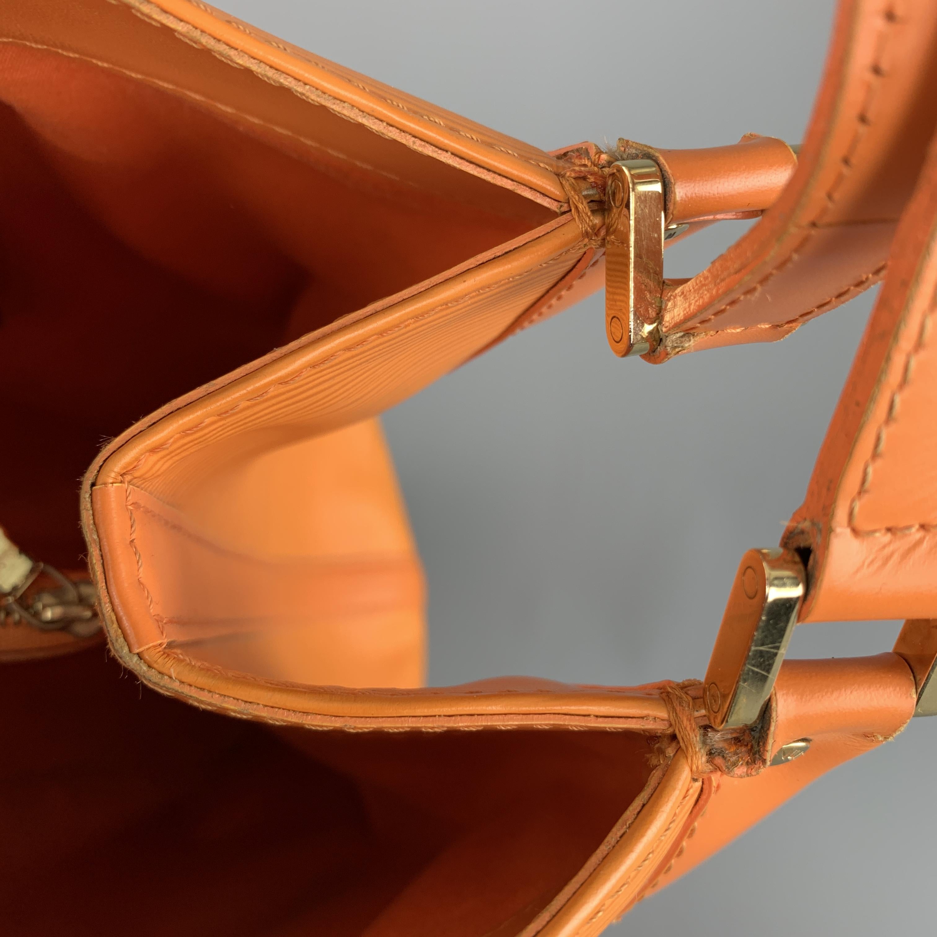 LOUIS VUITTON Orange Epi Leather MANDARA MM Large Shoulder Bag 3