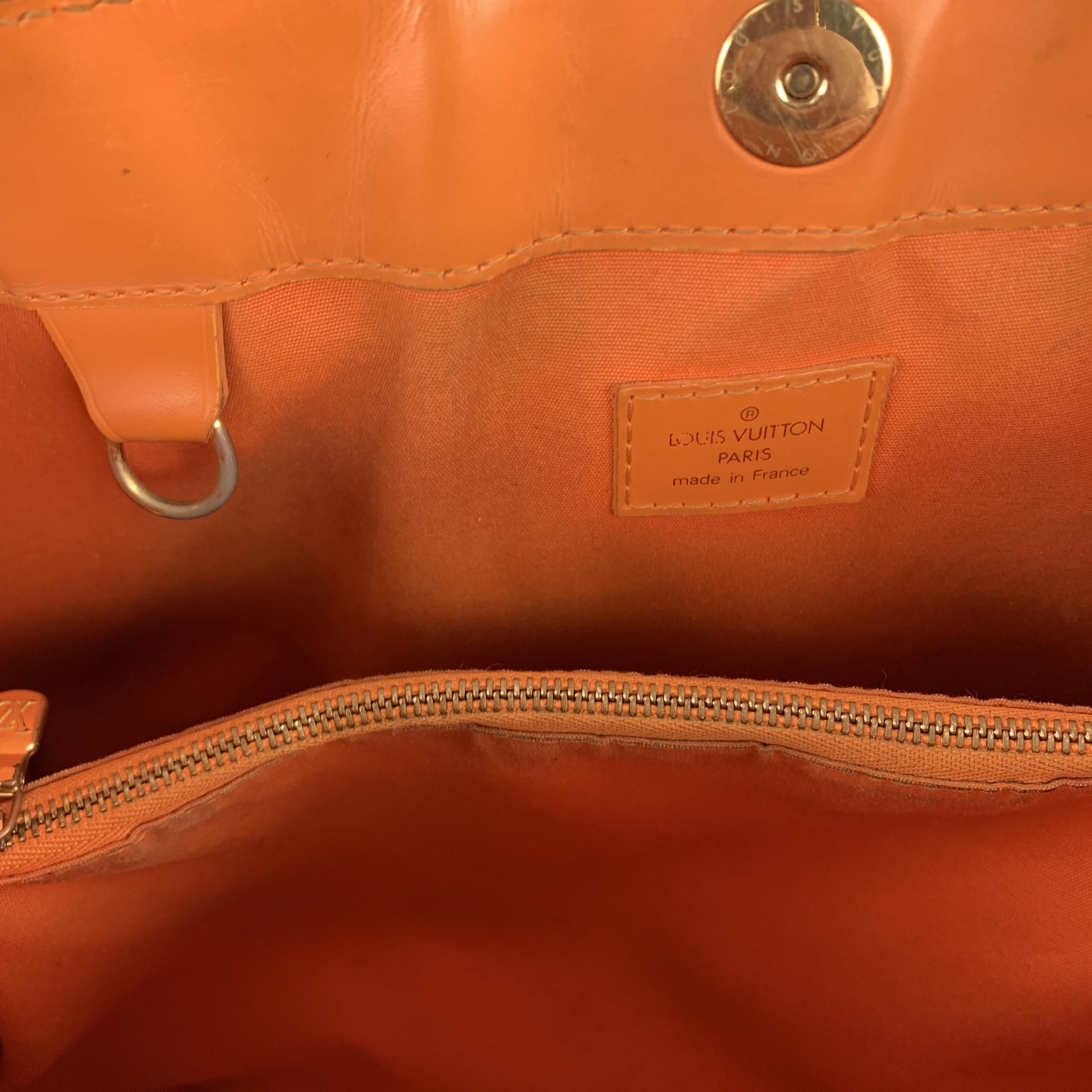 LOUIS VUITTON Orange Epi Leather MANDARA MM Large Shoulder Bag 6