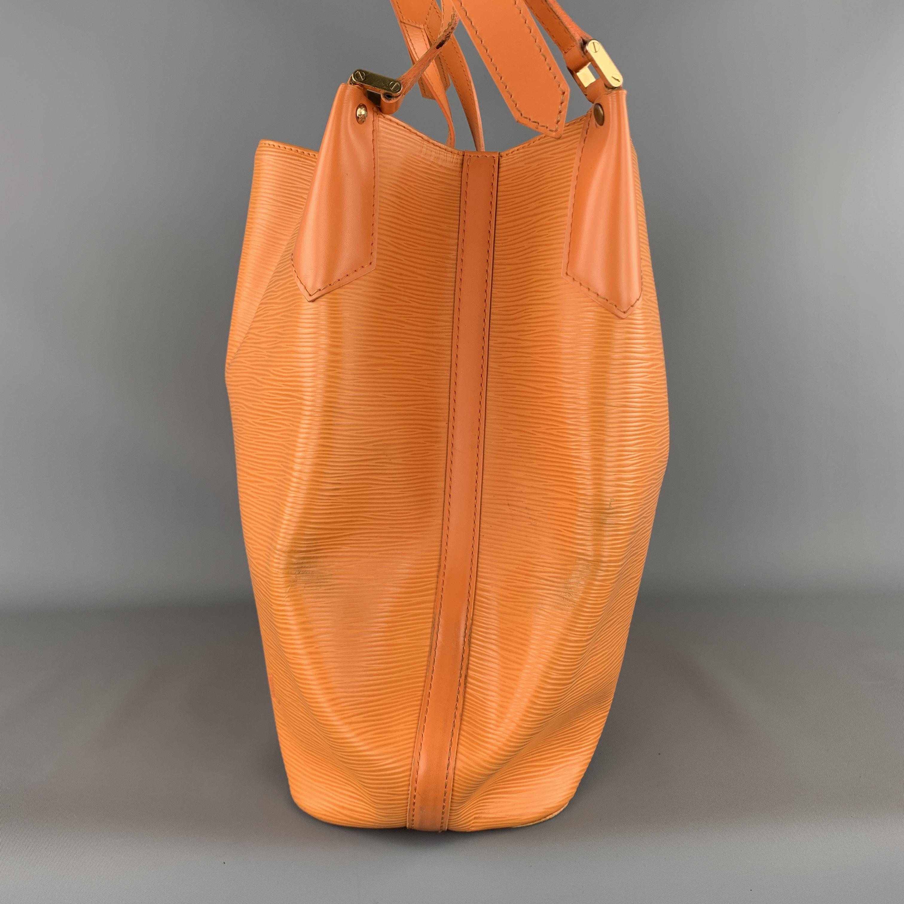 LOUIS VUITTON Orange Epi Leather MANDARA MM Large Shoulder Bag 2