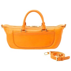 Louis Vuitton Orange Epi Leather Medium Size Weekender Travel Shoulder Bag