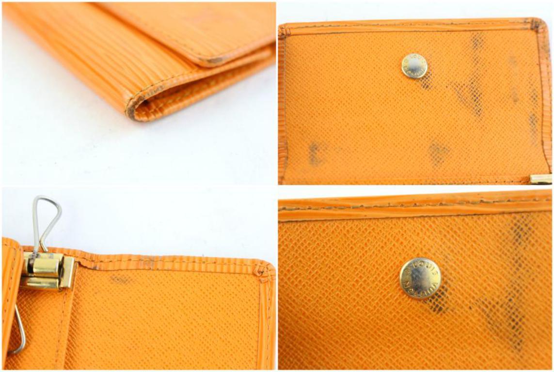 Women's Louis Vuitton Orange Epi Leather Multicles 6 Key Holder 3le107 Wallet For Sale