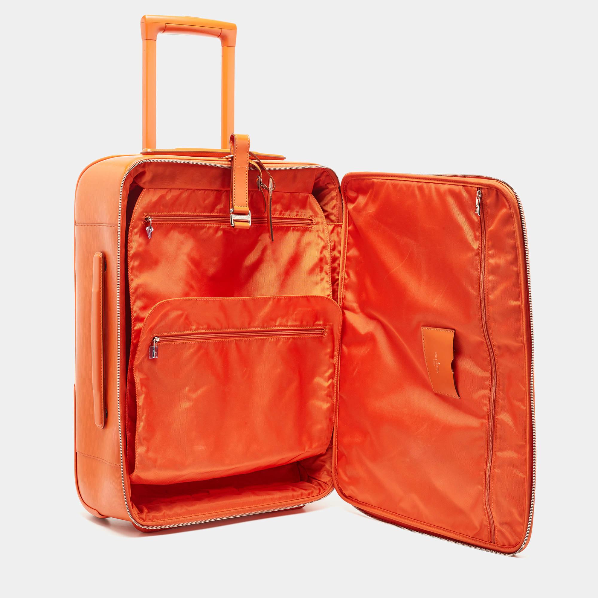 Louis Vuitton Orange Epi Leather Pegase 55 Luggage 13