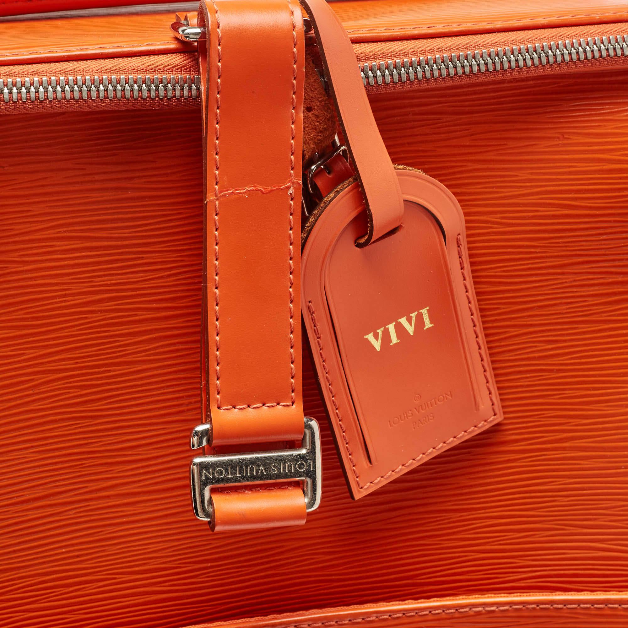 Louis Vuitton Orange Epi Leather Pegase 55 Luggage 4