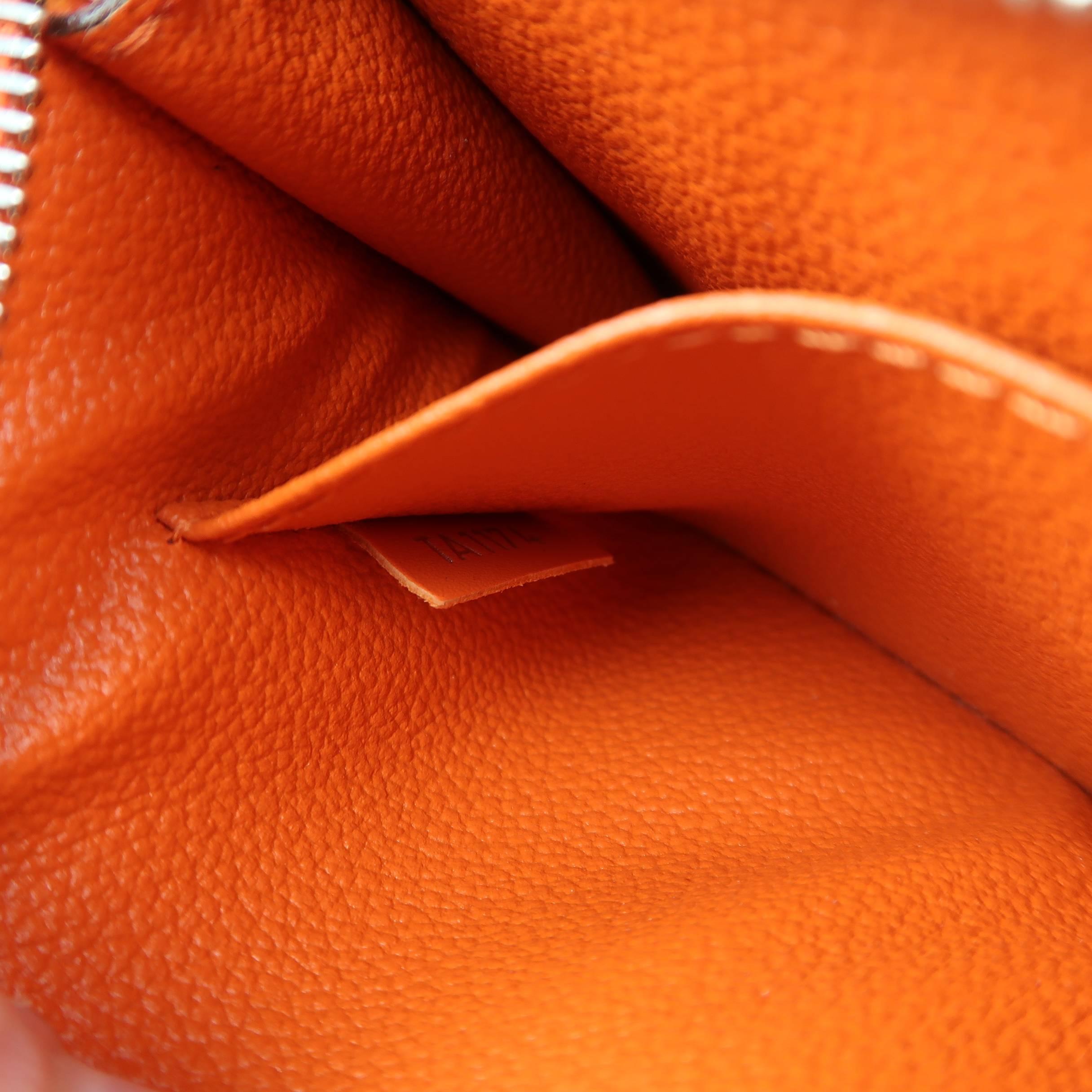 LOUIS VUITTON Bag Orange Epi Leather Poche Toilette 19 Zip Pouch Bag 2