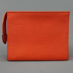 LOUIS VUITTON Bag Orange Epi Leather Poche Toilette 19 Zip Pouch Bag