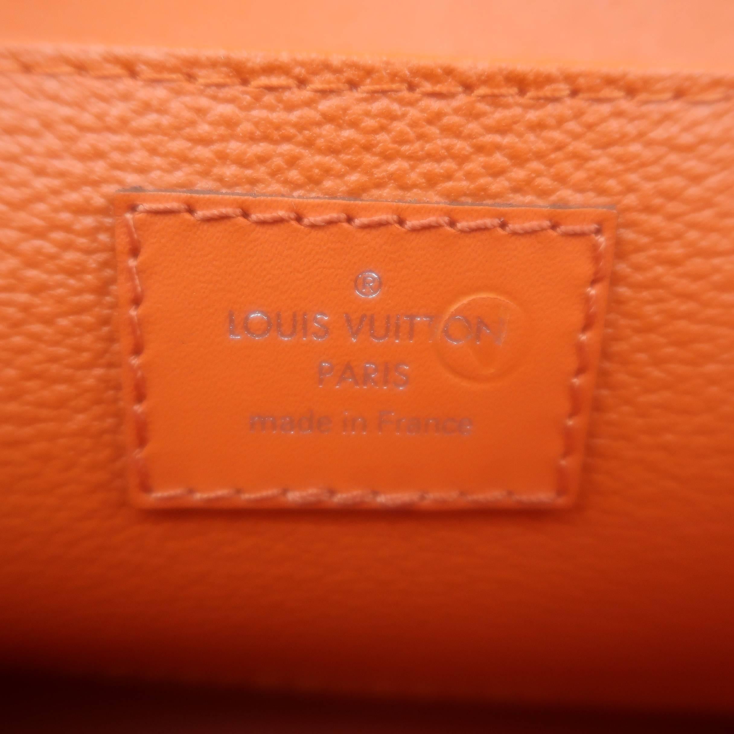 LOUIS VUITTON Bag Orange Epi Leather Poche Toilette 19 Zip Pouch Bag 1