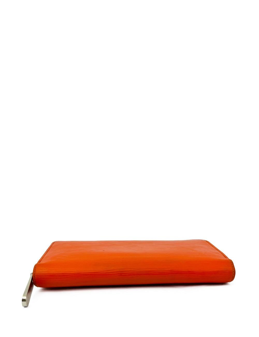 Women's Louis Vuitton Orange EPI Leather Wallet For Sale