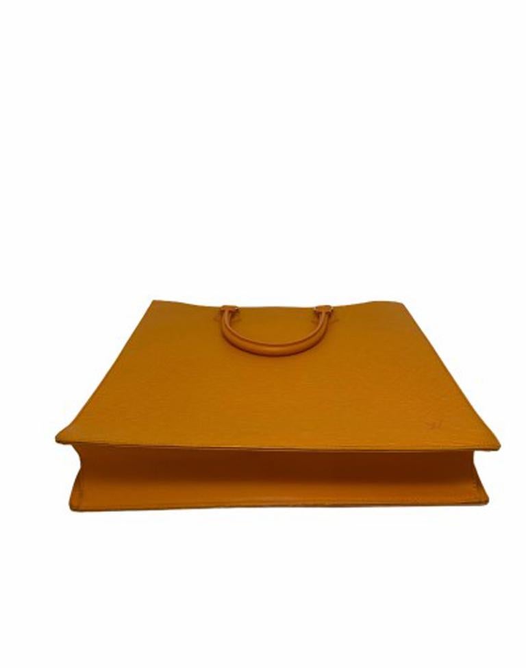 LOUIS VUITTON Sac Plat PM Hand Bag Epi Leather Orange France M5274H 77JH346