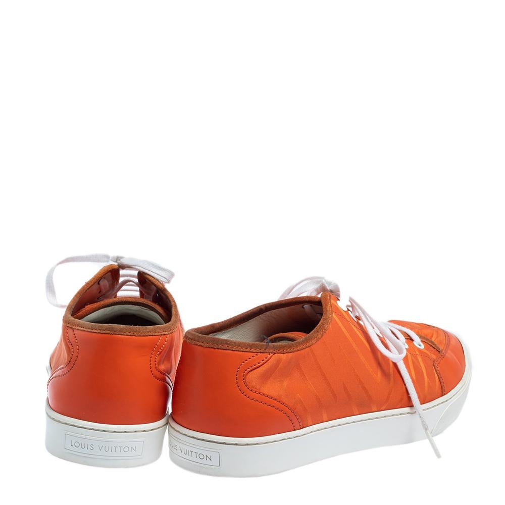 orange and brown louis vuitton sneakers