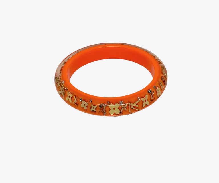 Louis Vuitton Orange Gold Resin Monogram Inclusion Bangle Bracelet at  1stDibs  louis vuitton inclusion bracelet, louis vuitton orange bracelet,  lv inclusion bangle