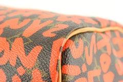 Louis Vuitton Orange Graffiti Speedy 30 Boston Bag 17lz69s