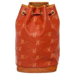 Louis Vuitton Orange Leather Cup Saint Tropez Drawstring Hobo Bag