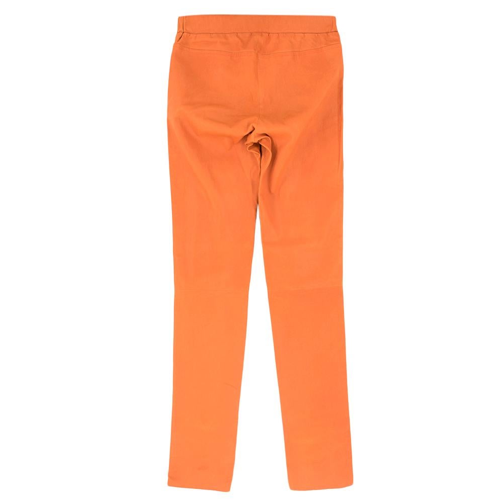 Orange leather leggings from Louis Vuitton. Printed with the monogram logo. 


- 100% Lambskin
- Elastic waistband
- Made in France

Please note, these items are pre-owned and may show signs of being stored even when unworn and unused. This is