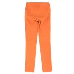 Louis Vuitton Orange Leather Pants XXS