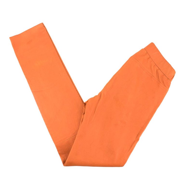Louis Vuitton Orange Leather Pants XXS For Sale at 1stdibs