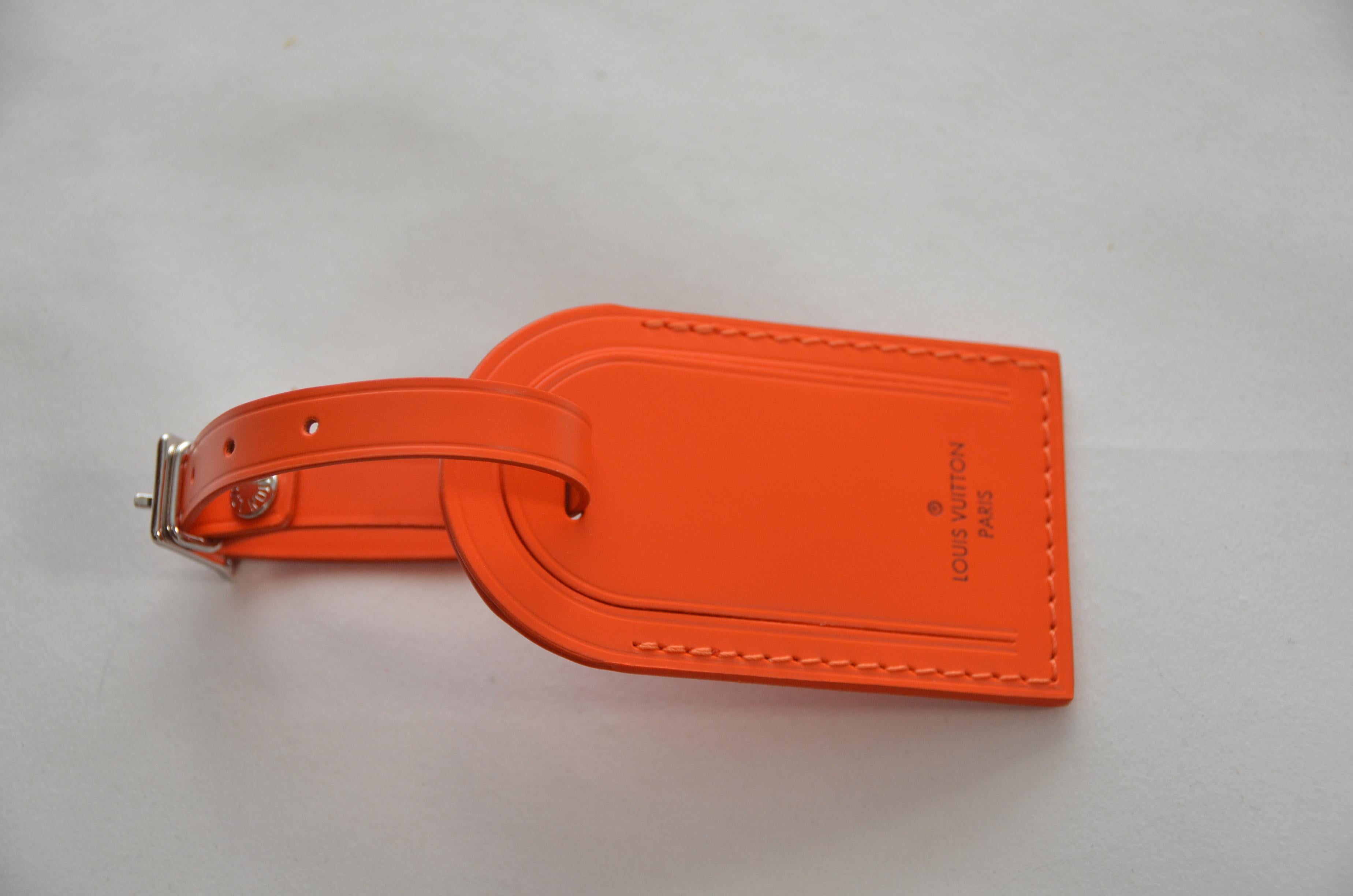 Louis Vuitton Orange Kofferanhänger Rare Collector's Mint für Damen oder Herren