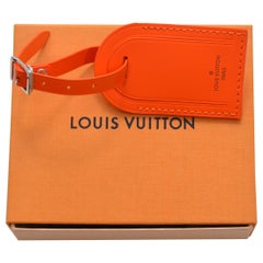 Louis Vuitton Orange Luggage Tag Rare Collector's   Mint 