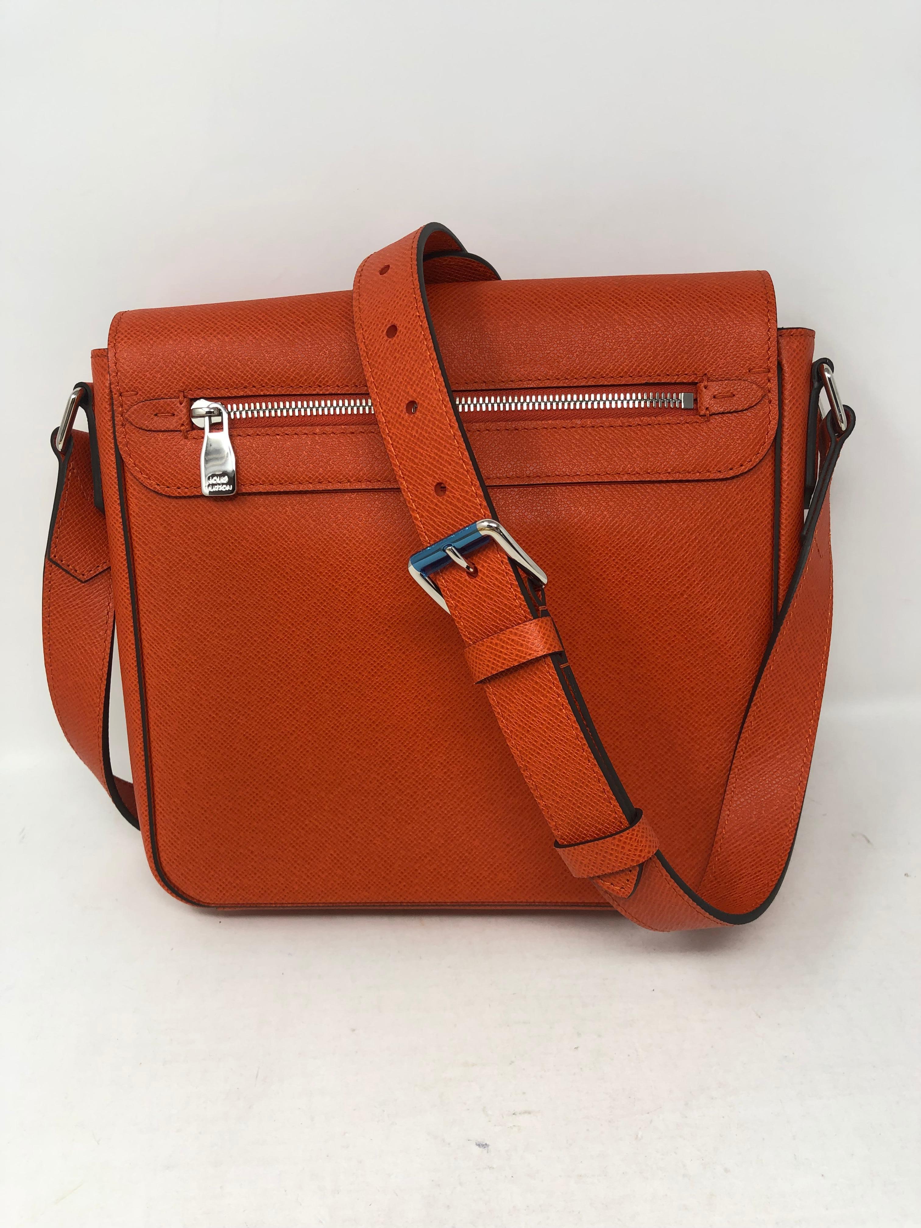 Louis Vuitton Orange Messenger Bag In New Condition In Athens, GA