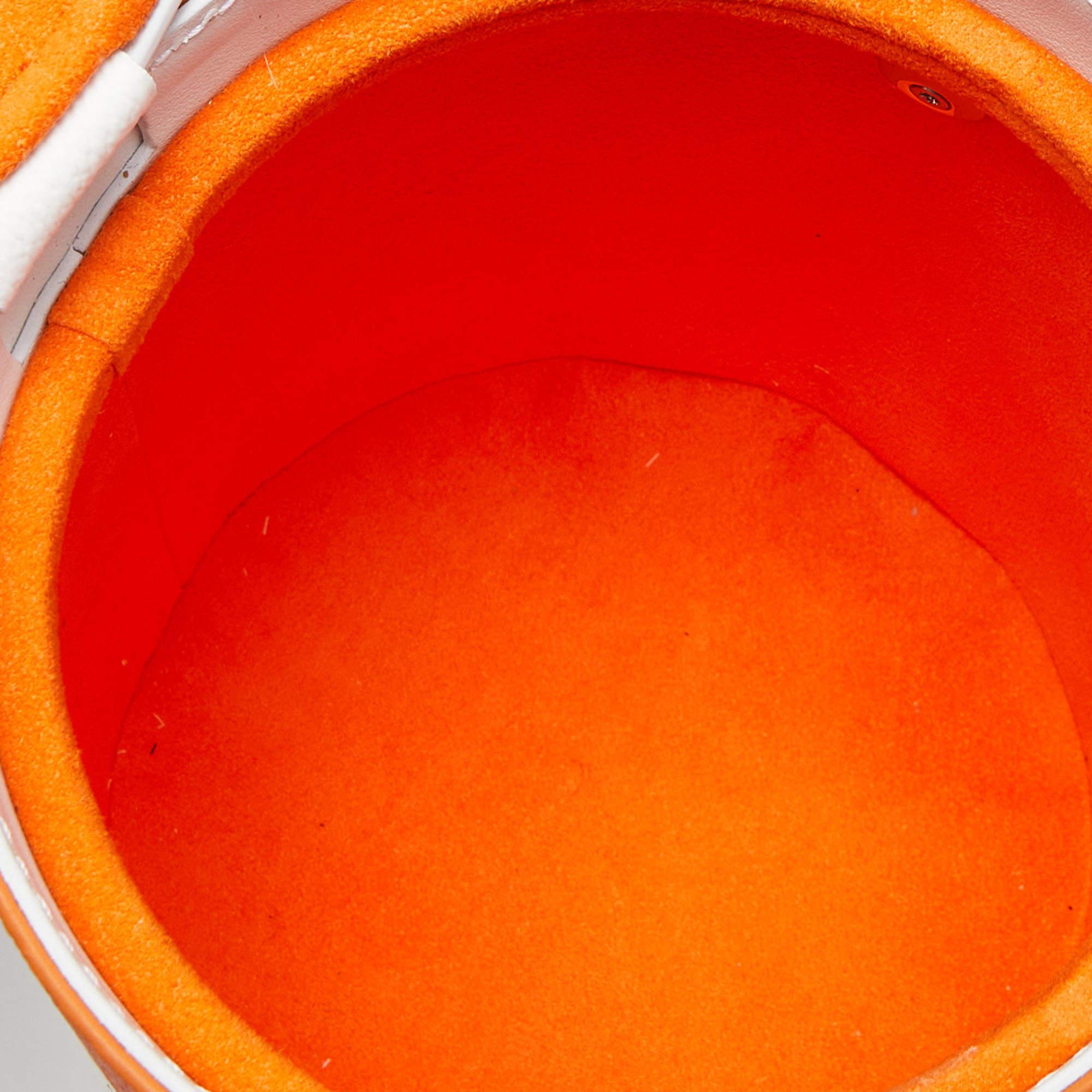 Louis Vuitton Orange Monogram Canvas LV Paint Can Bucket Bag For Sale 6