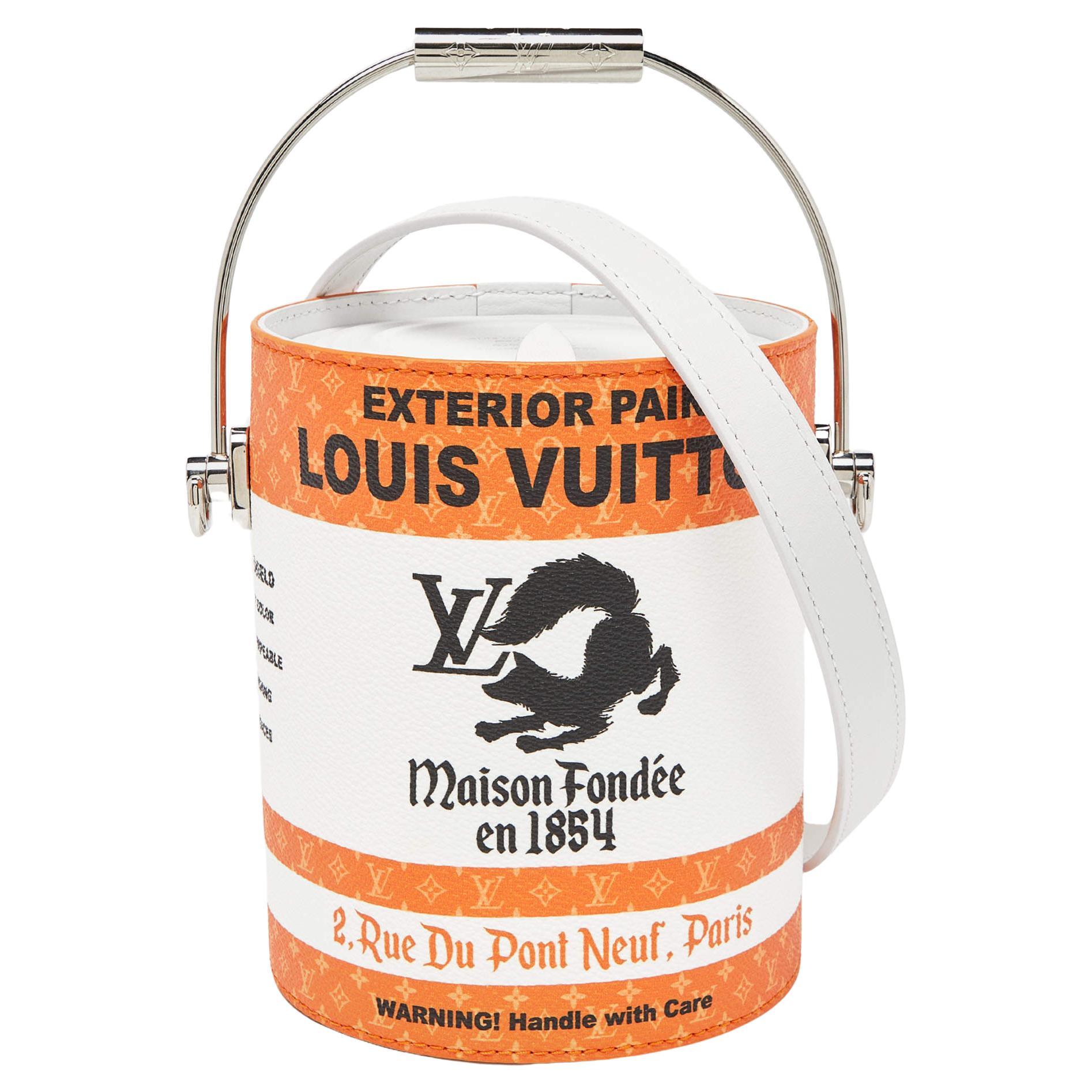 Louis Vuitton Orange Monogramm Canvas LV Farbe Can Eimertasche mit Monogramm