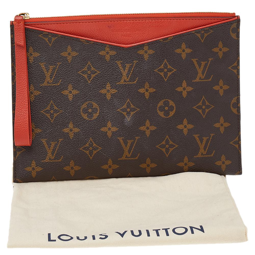 Louis Vuitton Orange Monogram Canvas Pochette Pallas Clutch 3