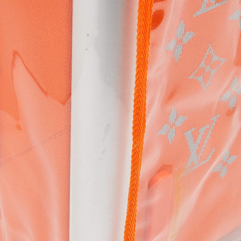 Louis Vuitton Orange Monogram Knit Horizon Soft 55 Duffle Bag