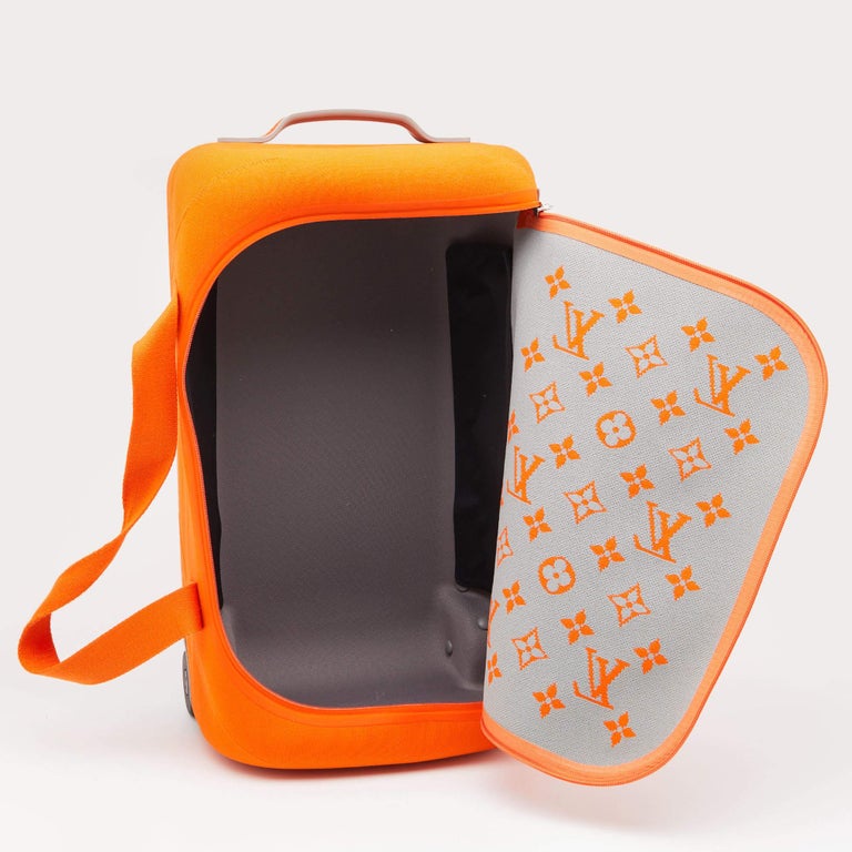 LOUIS VUITTON Knit Monogram Horizon Soft Duffle 55 Orange 403365