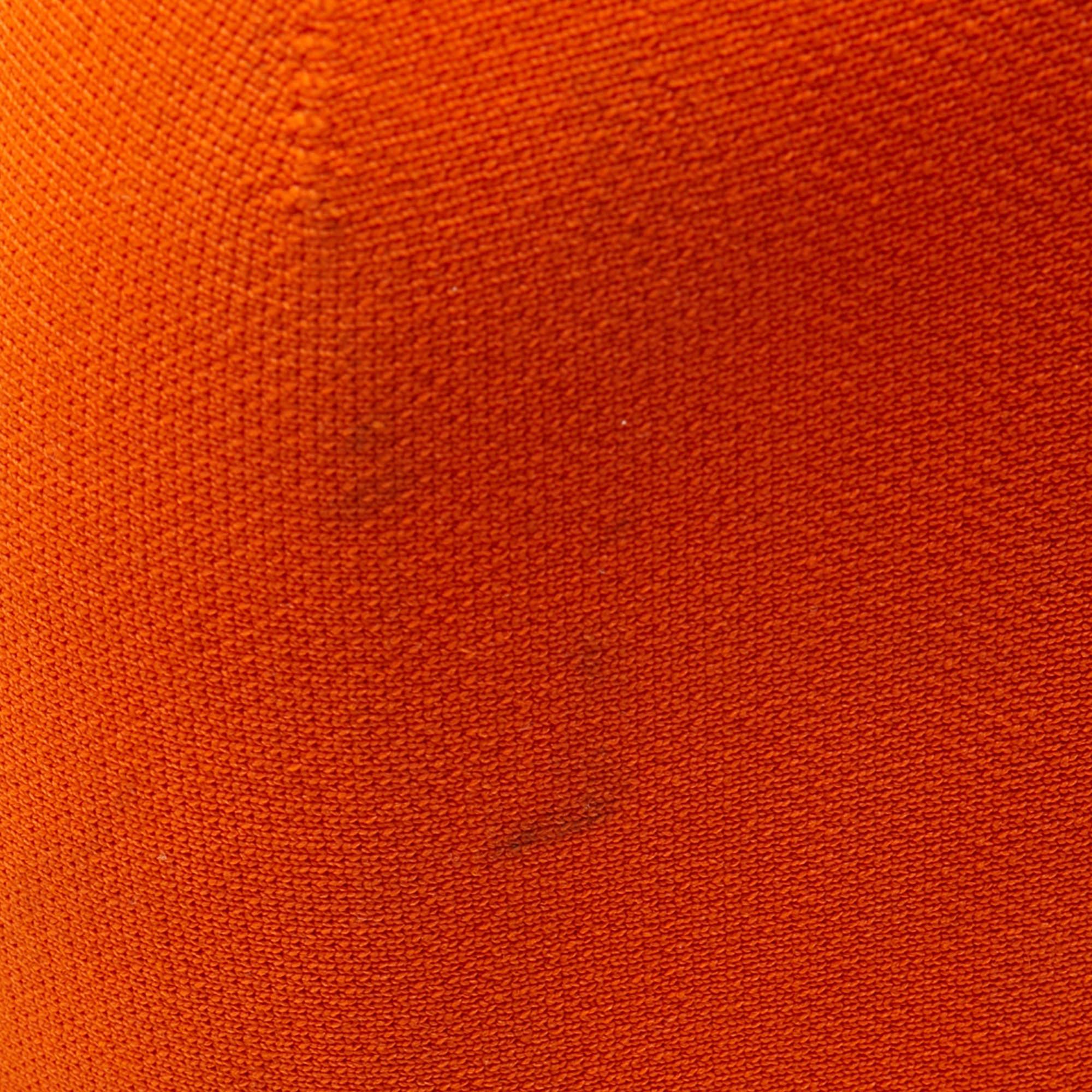 Louis Vuitton Orange Monogram Knit Horizon Soft Duffle 55 Rolling Luggage 8