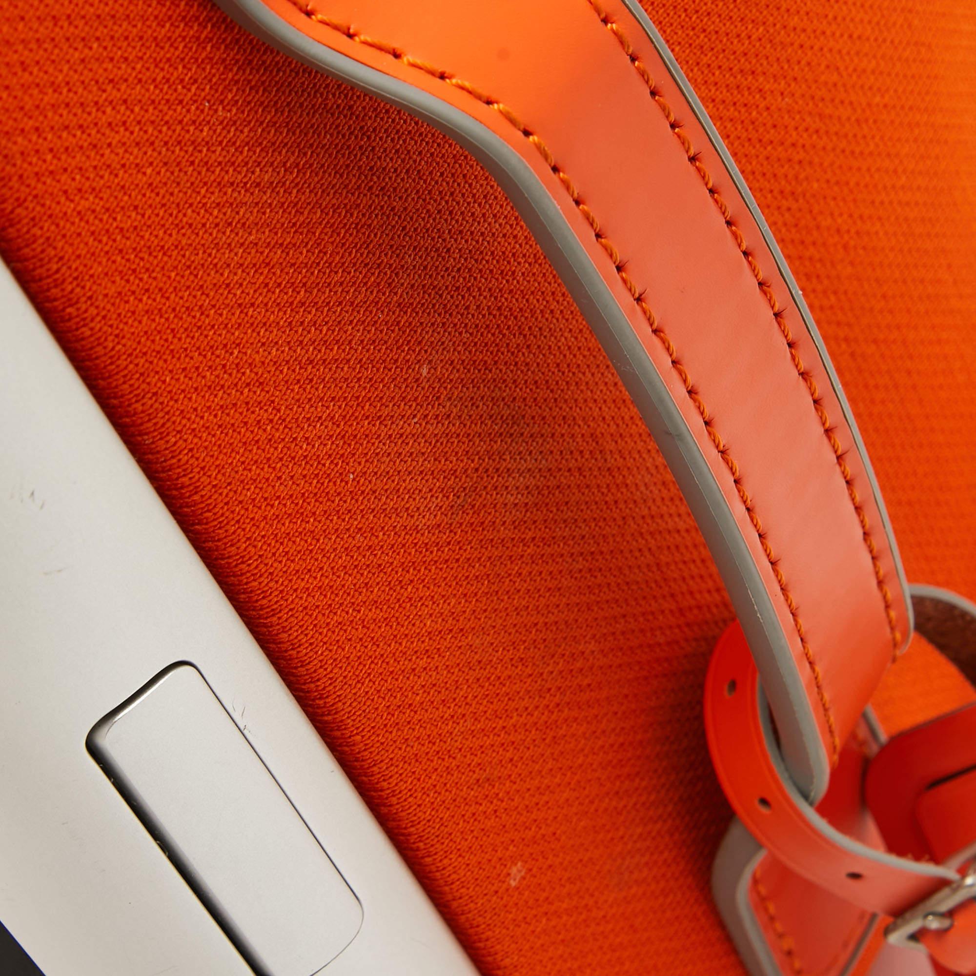 Louis Vuitton Orange Monogram Knit Horizon Soft Duffle 55 Rolling Luggage In Good Condition In Dubai, Al Qouz 2