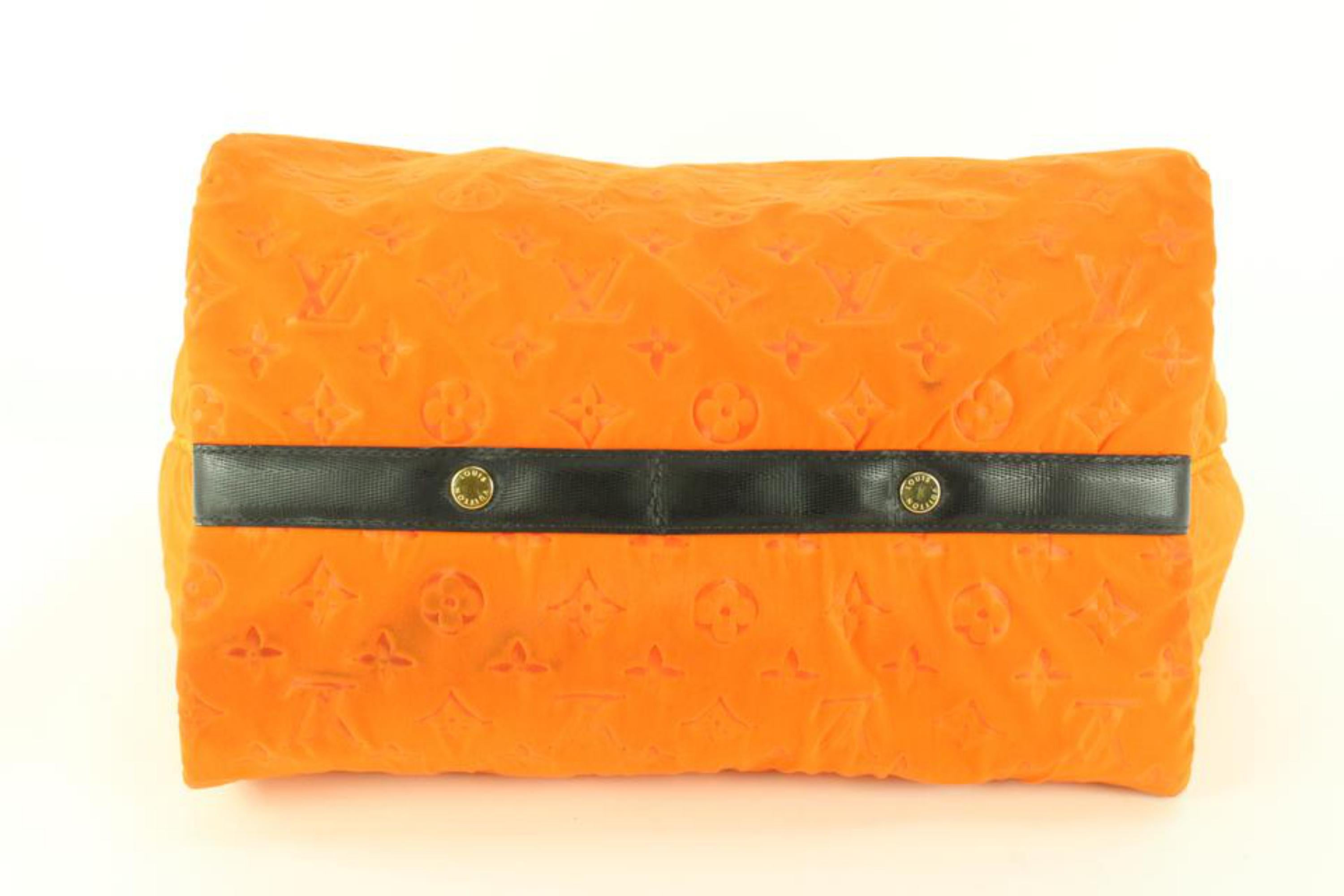 Louis Vuitton Orange Monogram Neoprene Neverfull MM Tote Bag 99lk526s Pour femmes en vente