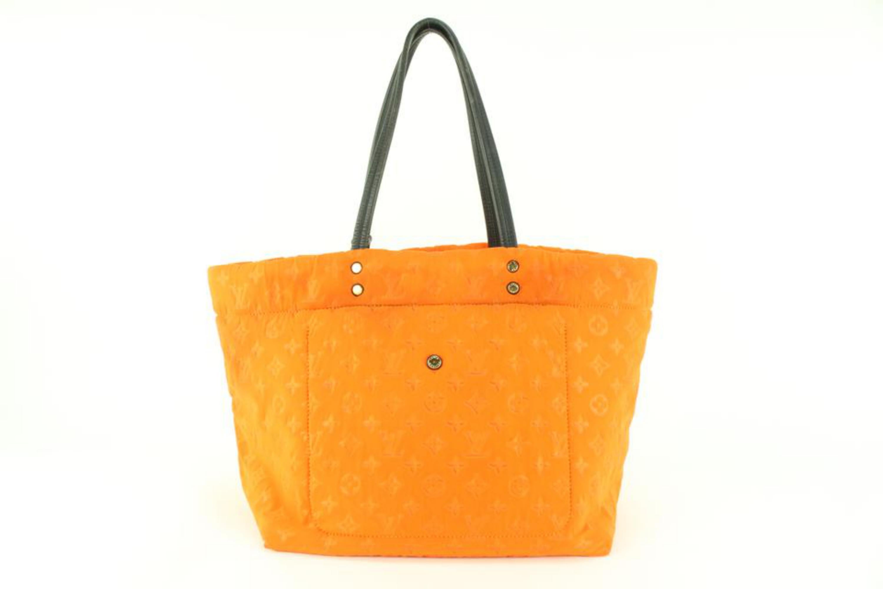 Louis Vuitton Orange Monogram Neoprene Neverfull MM Tote Bag 99lk526s 1