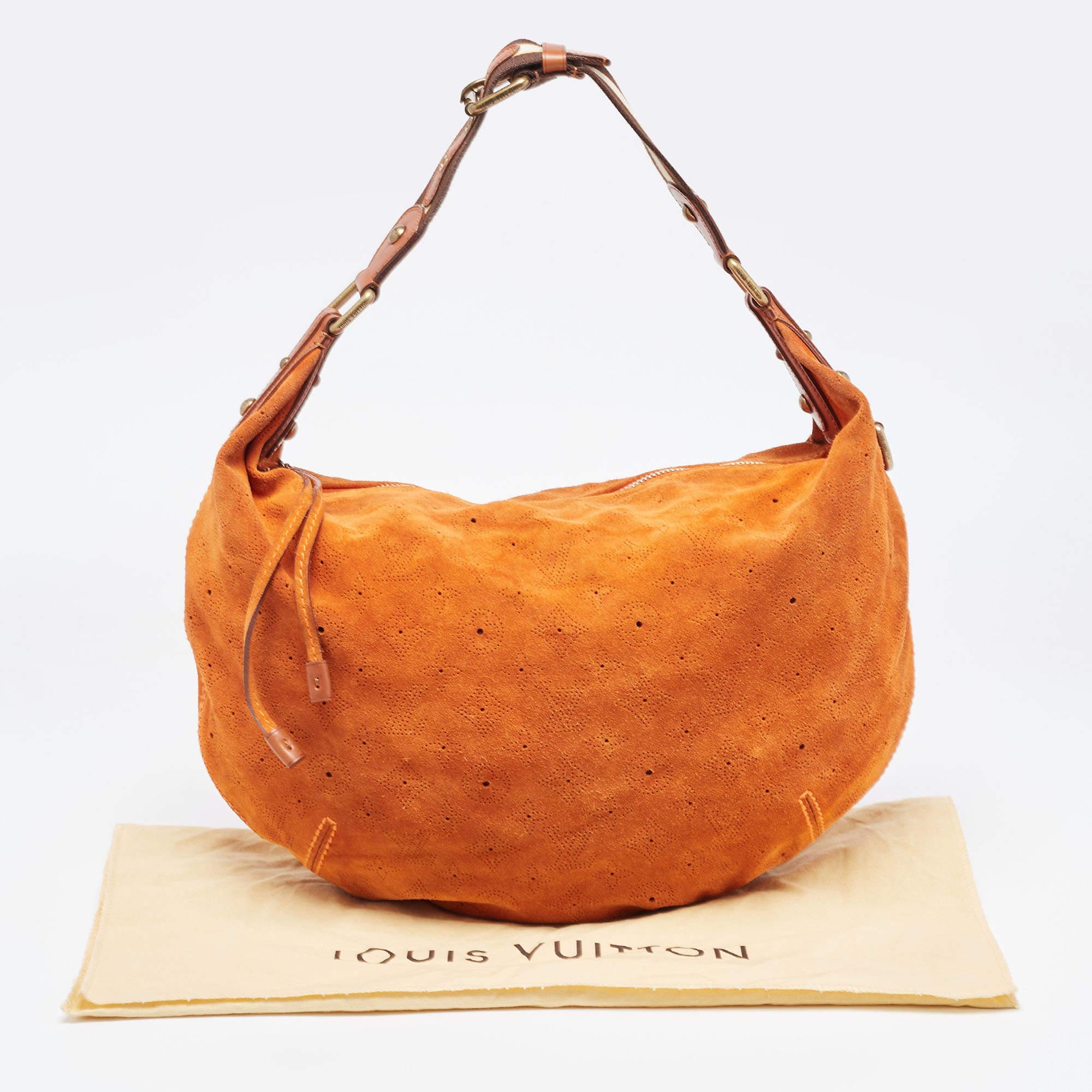 Louis Vuitton Orange Monogram Suede Limited Edition Onatah GM Bag 3