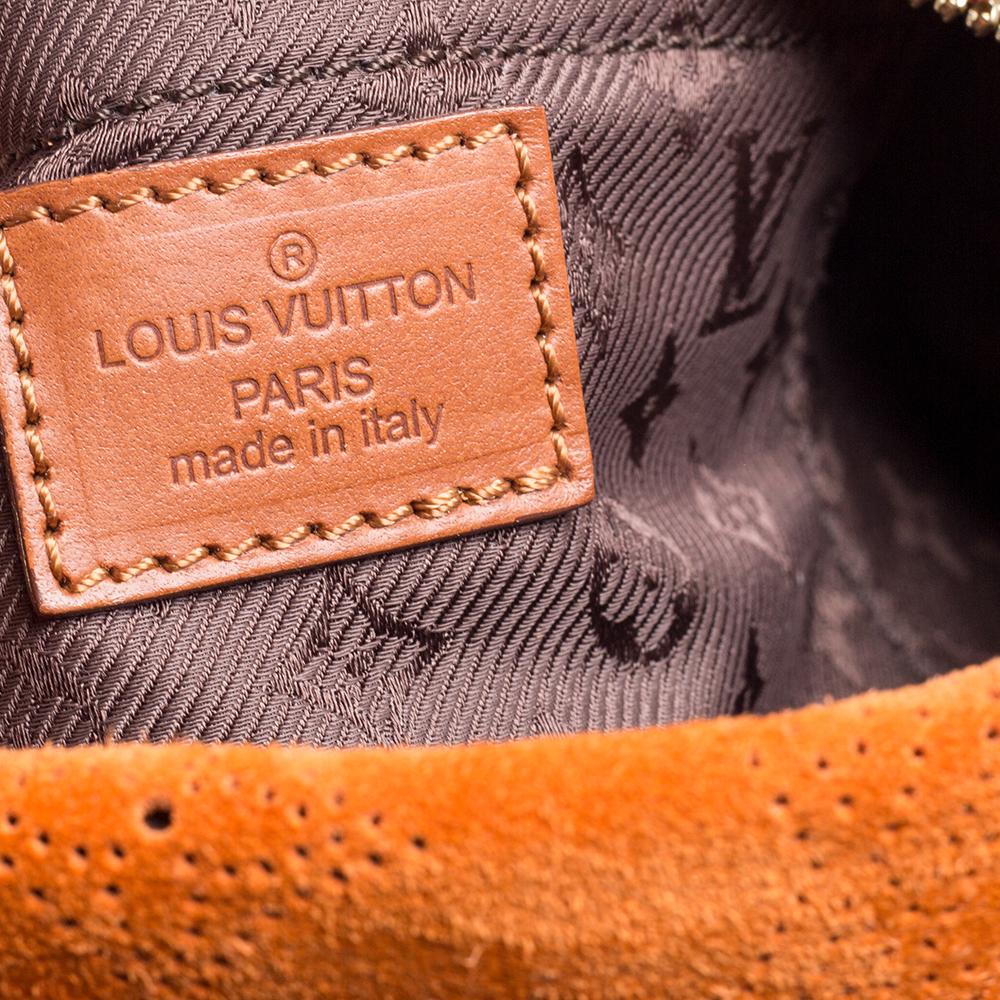 Louis Vuitton Orange Monogram Suede Onatah Fleurs PM Bag 2